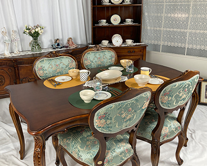 엘사데코 1400 원목 4인용 식탁세트 ELC-1072