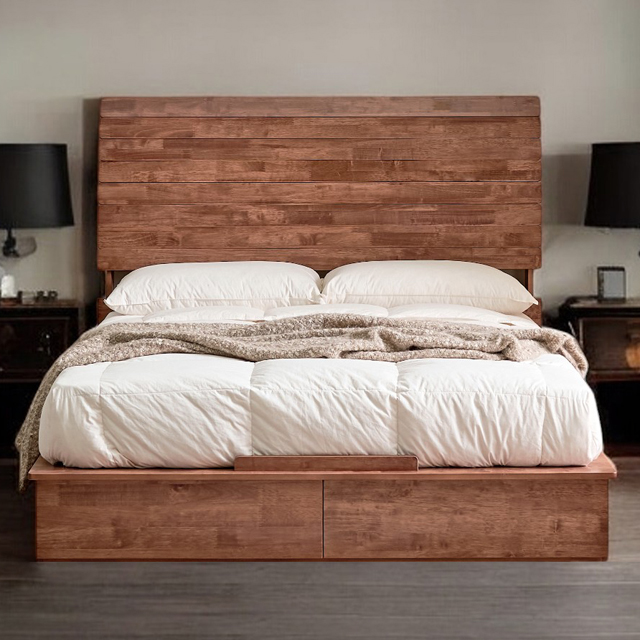 [100% 원목제작] 1600 수납형 퀸 침대 ATC-1028