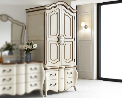 엘라젠 1080 아이보리 옷장 WSC-1004