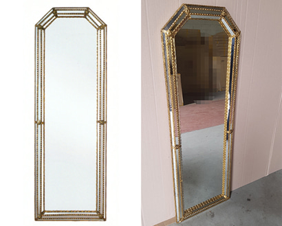 [한정수량 10조] 400 벽걸이 전신거울 육각형 CWC-9802