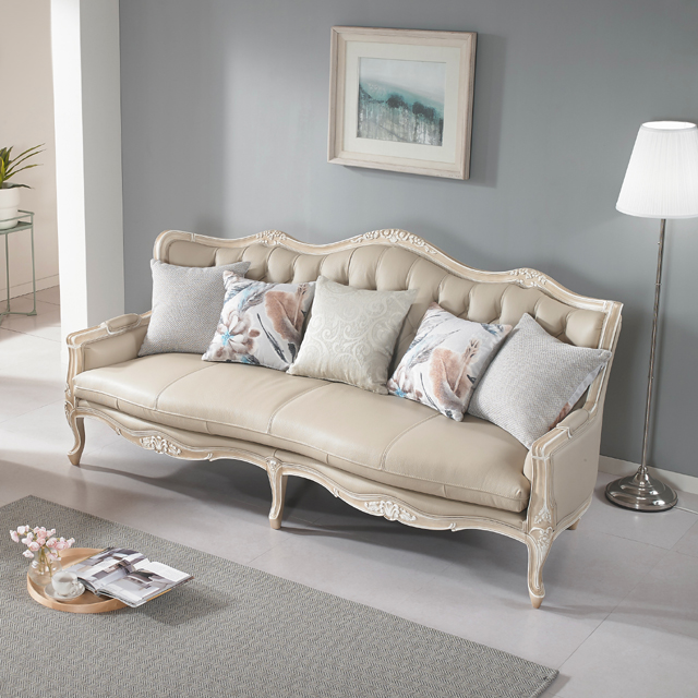 [직영생산 주문제작] 면피가죽 3인 쇼파 SFC-7732