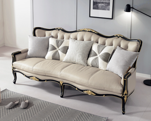 [직영생산 주문제작] 면피가죽 3인 쇼파 SFC-7734