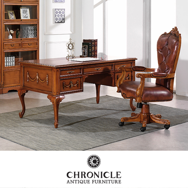 아텔라 1400 서재책상+소가죽의자 CCC-1046