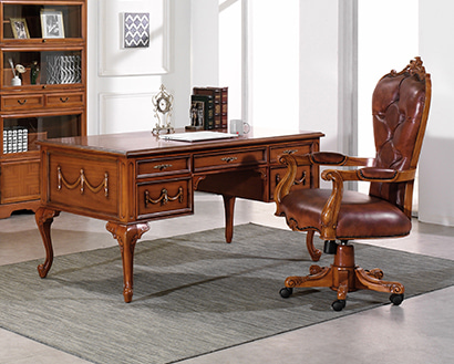 아텔라 1400 서재책상+소가죽의자 CCC-1046
