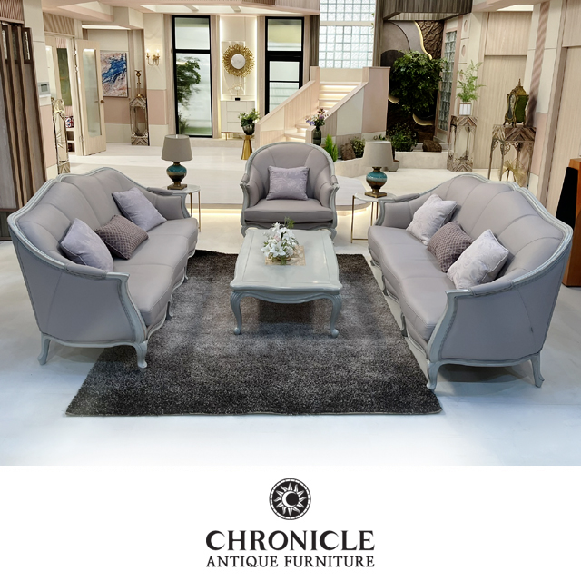 [직영생산 주문제작] 통가죽 3+1+3인+테이블 소파세트 ESC-7710